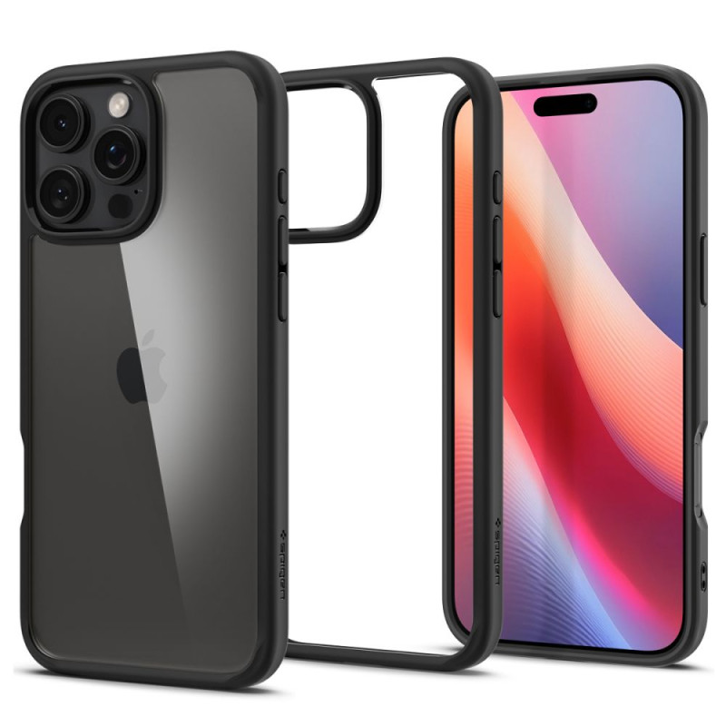 Spigen Ultra Hybrid dėklas iPhone 16 Pro - matinės juodos spalvos