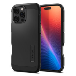 Spigen Tough Armor MagSafe dėklas su stovu iPhone 16 Pro - juodas