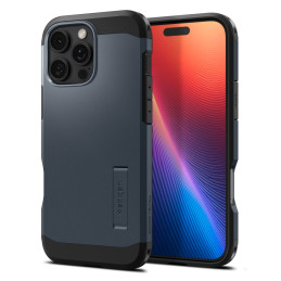 Spigen Tough Armor MagSafe dėklas su stovu iPhone 16 Pro - tamsiai pilkas