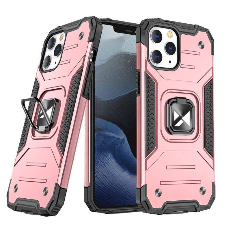 Wozinsky Ring Armor Armored Hybrid Case Cover + Magnetinis laikiklis iPhone 13 Pro Max rožinis
