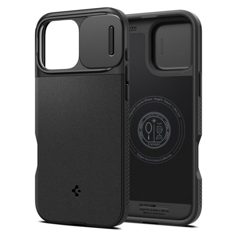 Spigen Optik Armor Mag dėklas su MagSafe iPhone 16 Pro - juodas