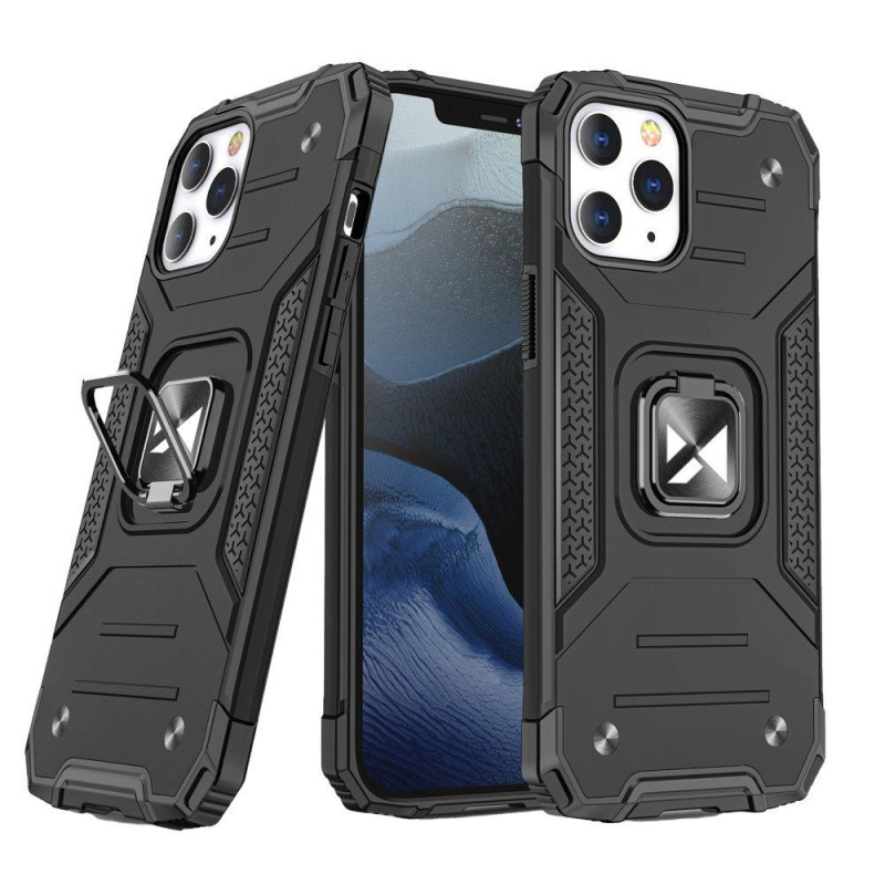 Wozinsky Ring Armor Armored hibridinis dėklo dangtelis + magnetinis laikiklis iPhone 13 Pro Max Black