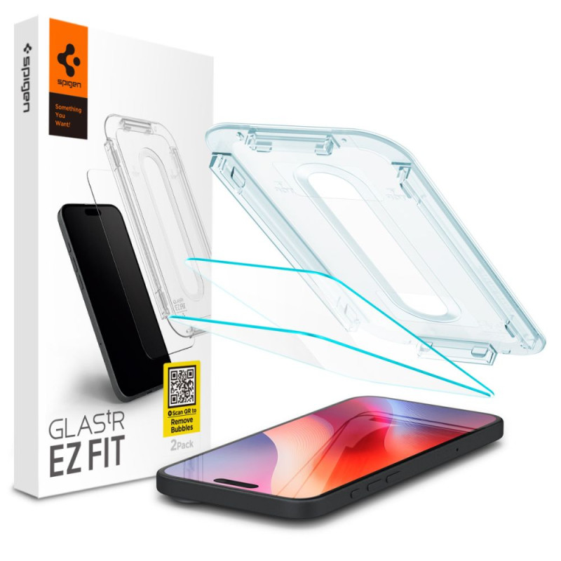 Spigen Glas.tR EZ Fit grūdintas stiklas skirtas iPhone 16 Pro Max - 2 vnt.
