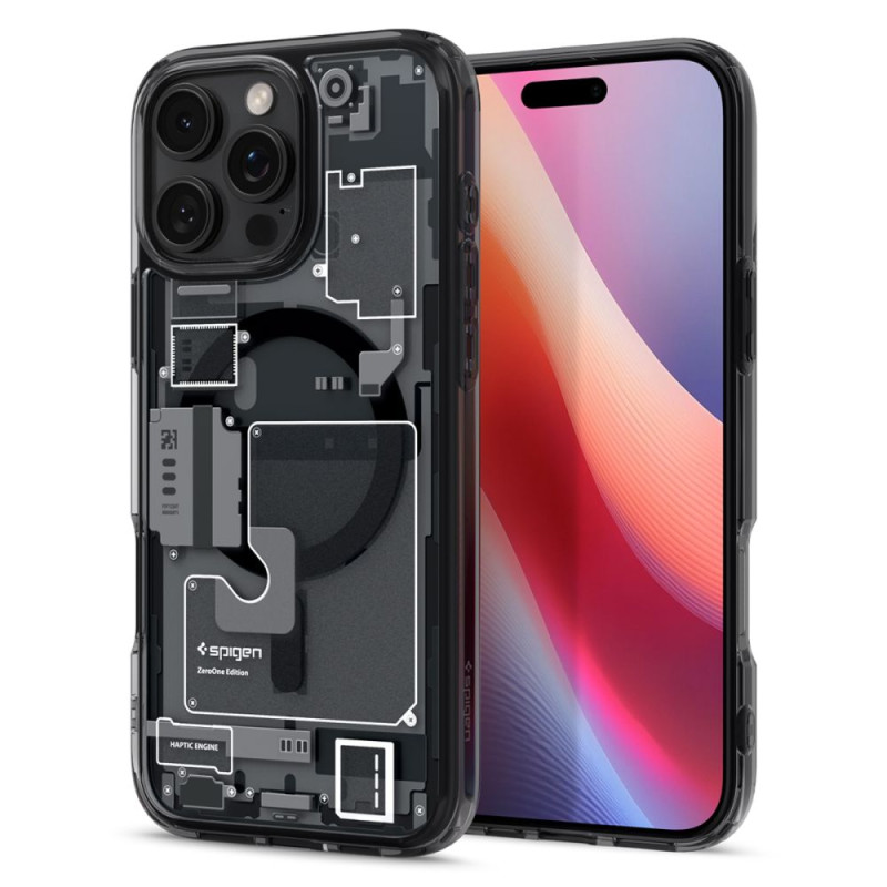 Spigen Ultra Hybrid Mag dėklas su MagSafe Zero One, skirtas iPhone 16 Pro Max - tamsiai pilkas