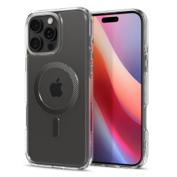 Spigen Ultra Hybrid Mag dėklas su MagSafe anglies pluoštu, skirtas iPhone 16 Pro Max - tamsiai pilka