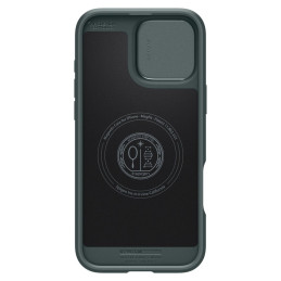 Spigen Optik Armor Mag dėklas su MagSafe, skirtas iPhone 16 Pro Max - žalias