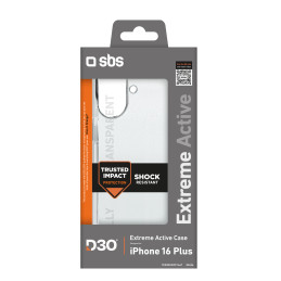 SBS Extreme Active D3O dėklas iPhone 16 Plus - skaidrus