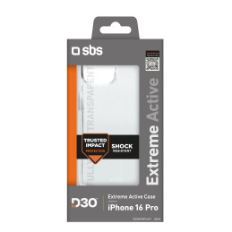 SBS Extreme Active D3O dėklas skirtas iPhone 16 Pro - skaidrus