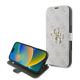 Guess 4G Metal Logo dėklas, skirtas iPhone 16 Pro Max - rožinis