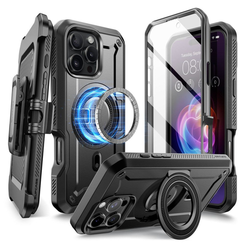 Supcase UB Pro Mag MagSafe dėklas iPhone 16 Pro - juodas