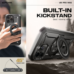 Supcase UB Pro Mag MagSafe dėklas iPhone 16 Pro - juodas