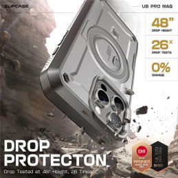 Supcase UB Pro Mag MagSafe dėklas iPhone 16 Pro - pilkas