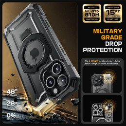Supcase UB Grip Mag dėklas su MagSafe, skirtas iPhone 16 Pro - juodas
