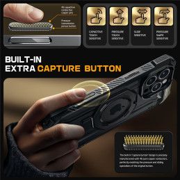 Supcase UB Grip Mag dėklas su MagSafe, skirtas iPhone 16 Pro Max - juodas