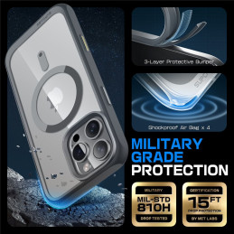 Supcase UB Mag dėklas su MagSafe, skirtas iPhone 16 Pro Max - pilkas