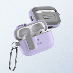 Tech-Protect Slim Hook Dėklas su karabinu, skirtas Apple AirPods Pro 1/ 2 – violetinis