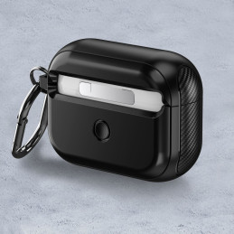 Tech-Protect Defender Hook MagSafe dėklas su karabinu, skirtas Apple AirPods Pro 1/ 2 – juodas