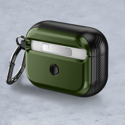 Tech-Protect Defender Hook MagSafe dėklas su karabinu, skirtas Apple AirPods Pro 1/ 2 – žalias