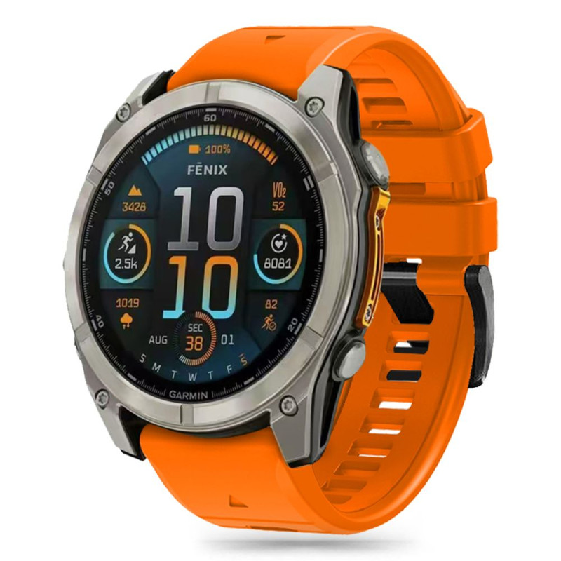 Tech-Protect silikoninis dirželis, skirtas Garmin Fenix 5X / 5X Plus / 6X / 6X Pro / 7X / 8 (51 mm) - oranžinis