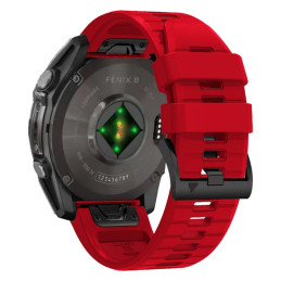 Tech-Protect silikoninis dirželis, skirtas Garmin Fenix 5X / 5X Plus / 6X / 6X Pro / 7X / 8 (51 mm) - raudonas
