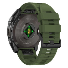 Tech-Protect silikoninis dirželis, skirtas Garmin Fenix 5/ 6/ 6 Pro/ 7/ 8 (47 mm)/ E – žalias