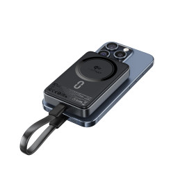 Acefast M11-10000 30W Qi2 magnetinis maitinimo blokas su MagSafe - juodas