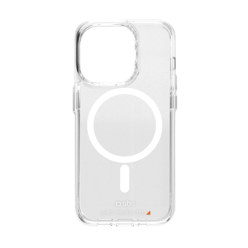 SBS D3O MagSafe dėklas iPhone 15 Pro - skaidrus