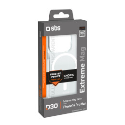 SBS D3O MagSafe dėklas iPhone 14 Pro Max - skaidrus