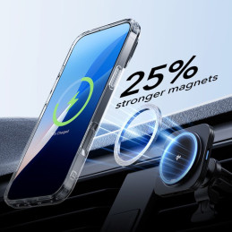 ESR Classic Hybrid Kickstand Halolock MagSafe + grūdinto stiklo dėklo rinkinys, skirtas iPhone 16 – skaidrus
