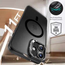 ESR Classic Hybrid Kickstand Halolock MagSafe + grūdinto stiklo dėklo rinkinys, skirtas iPhone 16 - juodas