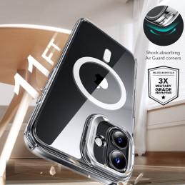 ESR Classic Hybrid Kickstand Halolock MagSafe + grūdinto stiklo dėklo rinkinys iPhone 16 PLUS - skaidrus