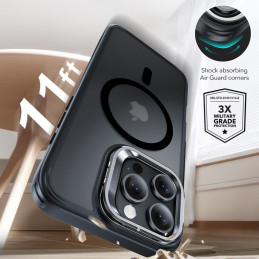 ESR Classic Hybrid Kickstand Halolock MagSafe + grūdinto stiklo dėklo rinkinys, skirtas iPhone 16 Pro - juodas