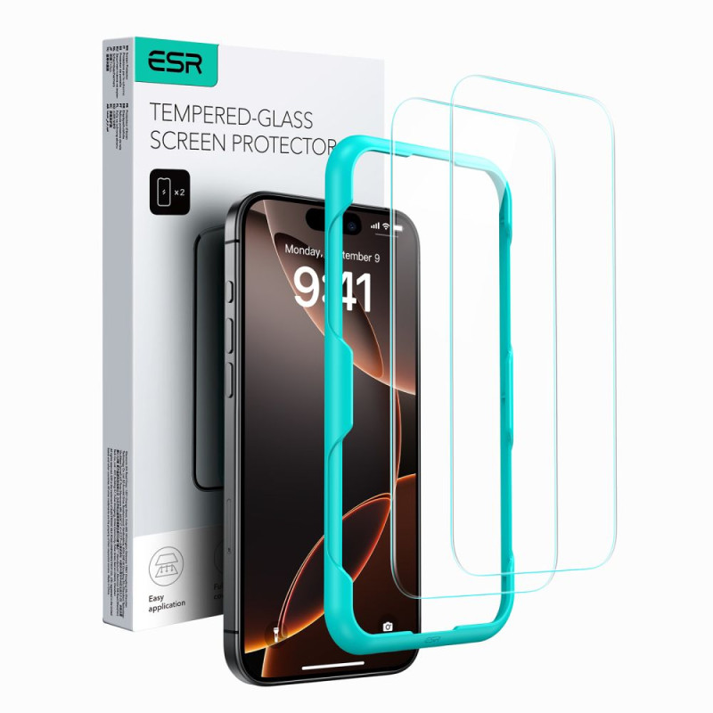ESR Tempered Glass 2-PACK skirtas iPhone 16 - skaidrus