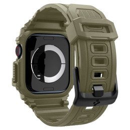 Spigen Rugged Armor "Pro" dirželis skirtas Apple Watch 10 (46 MM) - žalias