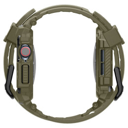 Spigen Rugged Armor "Pro" dirželis skirtas Apple Watch 10 (46 MM) - žalias