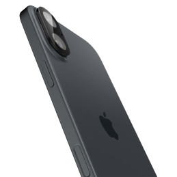 Spigen Optik GLAS.TR fotoaparato apsauga 2-PACK, skirta iPhone 16 / 16 PLUS - juoda