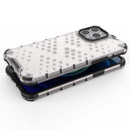 Korinis dėklas, šarvuotas dangtelis su gelio rėmeliu, iPhone 13 Pro Max, mėlynas