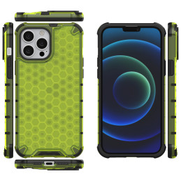 Korinis šarvuotas dėklas su gelio rėmeliu, skirtas iPhone 13 Pro Max, žalias