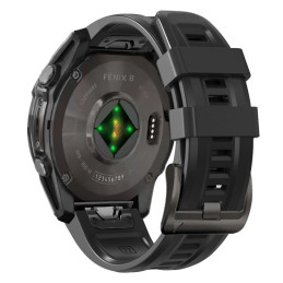 Tech-Protect silikoninis dirželis, skirtas Garmin Fenix 5S / 5S PLUS / 6S / 6S Pro / 7S / 8 (43 MM) - juodas