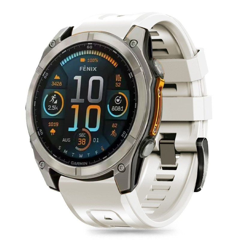 Tech-Protect silikoninis dirželis, skirtas Garmin Fenix 5S / 5S PLUS / 6S / 6S Pro / 7S / 8 (43 MM) - titanas
