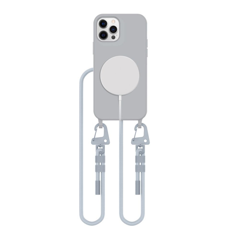 Tech-Protect MagNecklace MagSafe dėklas iPhone 12 / 12 Pro - pilkas