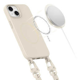 Tech-Protect MagNecklace MagSafe dėklas iPhone 15 - smėlio spalvos
