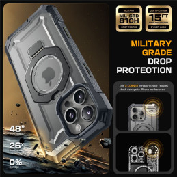 Supcase UB GRIP Mag MagSafe dėklas iPhone 16 Pro - pilkas