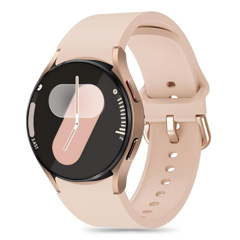 Tech-Protect silikoninis dirželis, skirtas Samsung Galaxy Watch 4/ 5/ 5 Pro/ 6/ 7/ FE – smėlio spalvos