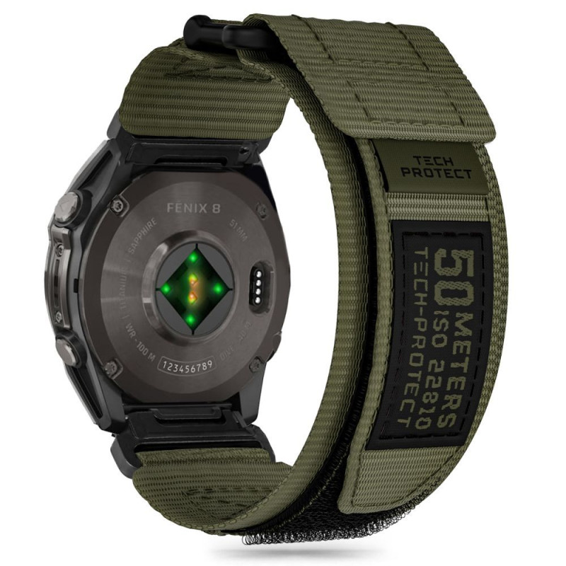 Tech-Protect Scout Pro Garmin Fenix 5 / 6 / 6 Pro / 7 / 8 dirželis (47 MM) - žalias