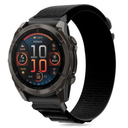 Tech-Protect Nylon Pro Garmin Fenix 5/ 6/ 6 Pro/ 7/ 8 dirželis (47MM) – juodas