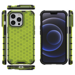 Korinis šarvuotas dėklas su gelio rėmeliu, skirtas iPhone 13 Pro, žalias