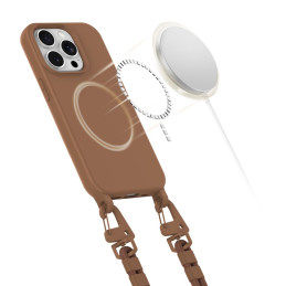 Tech-Protect MagNecklace MagSafe dėklas iPhone 15 Pro - rudas