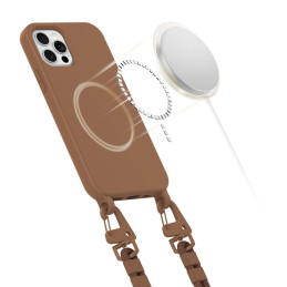 Tech-Protect MagNecklace MagSafe dėklas iPhone 12 / 12 Pro - rudas