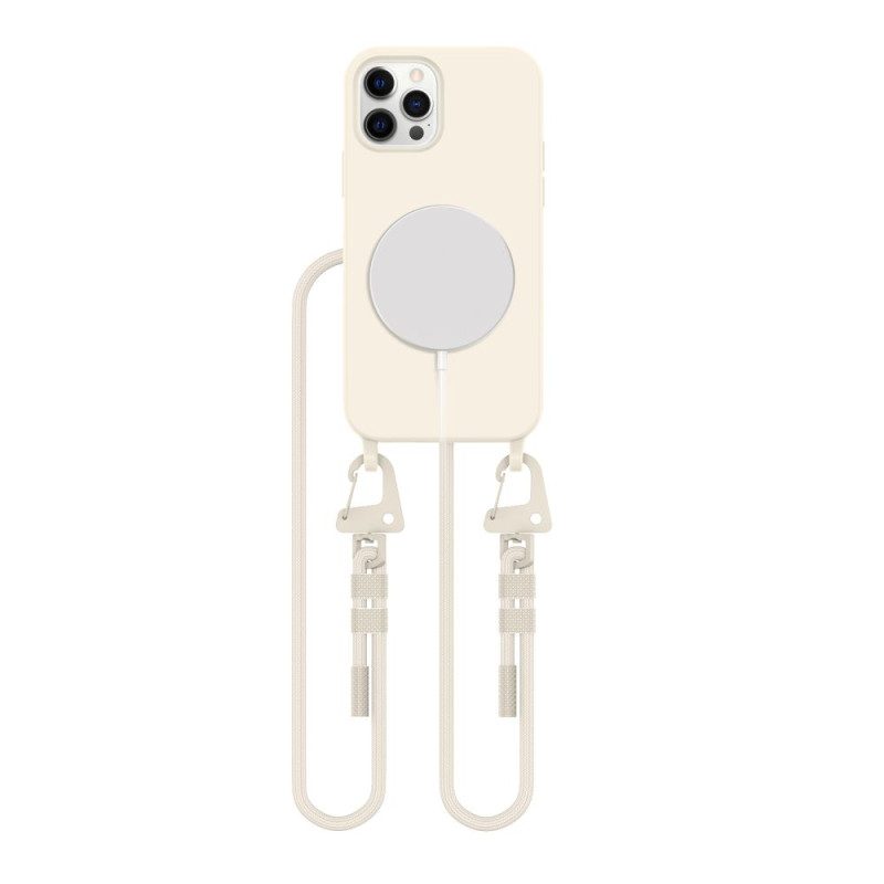 Tech-Protect MagNecklace MagSafe dėklas, skirtas iPhone 12 / 12 Pro - smėlio spalvos